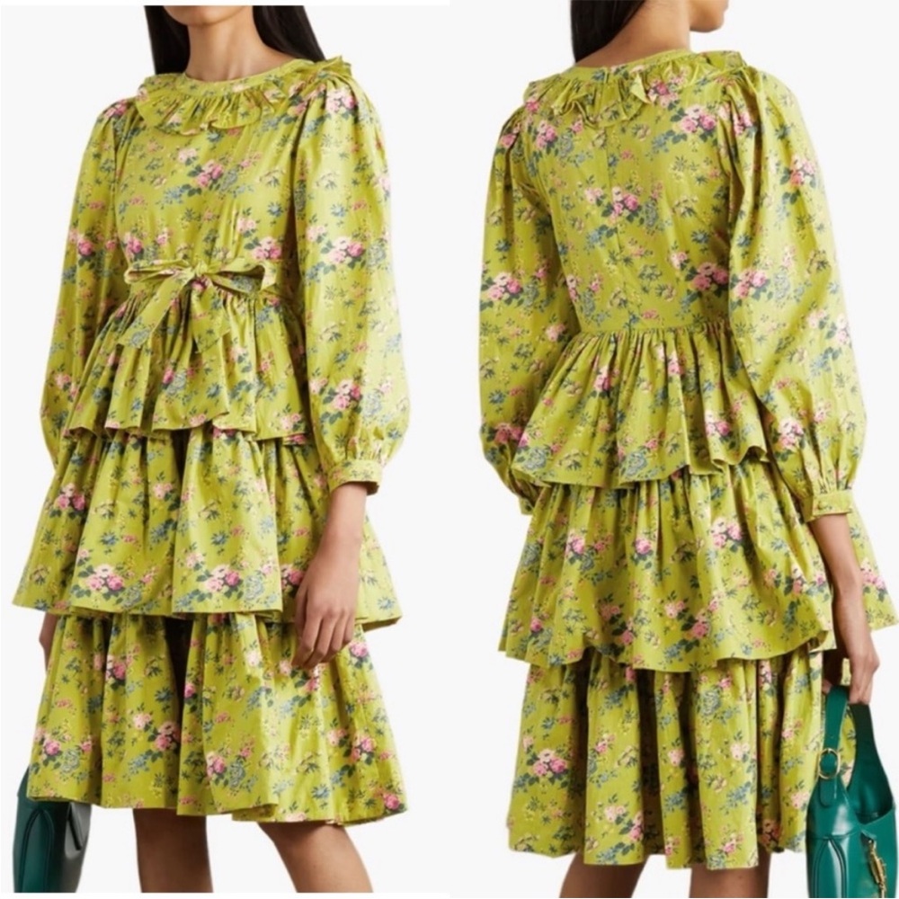 Batsheva + Laura Ashley Floral Green Dress - Picture 7 of 7